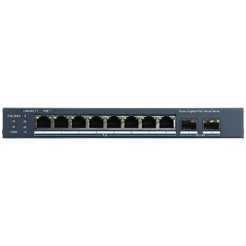 SWITCH POE DS-3E1510P-EI/M-8P2F 8-PORTOWY + 2X SFP Hikvision