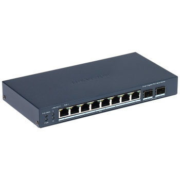 SWITCH POE DS-3E1510P-EI/M-8P2F 8-PORTOWY + 2X SFP Hikvision
