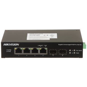 SWITCH POE DS-3T0506HP-E/HS 4-PORTOWY SFP Hikvision