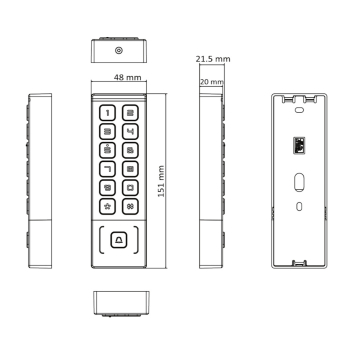 ZAMEK SZYFROWY DS-K1T809MWX Wi-Fi, Hikvision