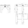 BRAMKA OBROTOWA NISKA TRIPOD DS-K3G501SX-R/M-DM55 Hikvision