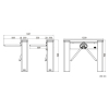 BRAMKA OBROTOWA NISKA TRIPOD DS-K3G501X-R/M-DM55 Hikvision