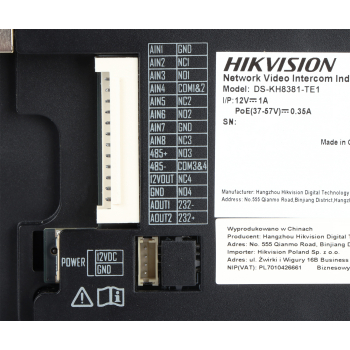 PANEL WEWNĘTRZNY IP DS-KH8381-TE1 Hikvision