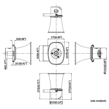 SIECIOWY GŁOŚNIK TUBOWY DS-QAZ1307G1T-E(C) 7 W IP67 Hikvision