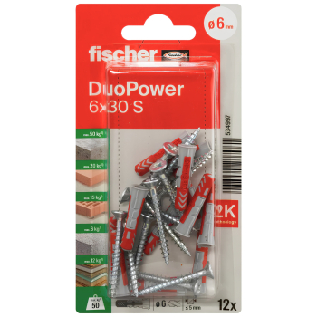 UNIWERSALNY KOŁEK ROZPOROWY DUOPOWER-6X30S*P12 Fischer