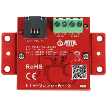 ZESTAW KONWERTERÓW UTP / 2-WIRE DO TRANSMISJI LAN+POE ETH-2WIRE-A-SET2 KOMPLET 2 SZT ATTE