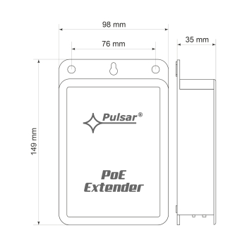 EXTENDER ETHERNET+PoE EXT-POEG3-OTD PULSAR