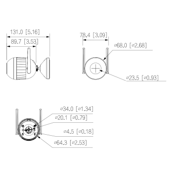 KAMERA IP F2C-PV-0280B Wi-Fi, Smart Dual Light Active Deterrence - 1080p 2.8 mm DAHUA