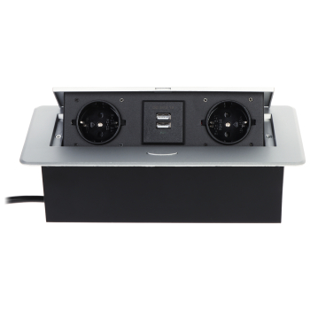 LISTWA ZASILAJĄCA MEBLOWA FPS-2S2U/CABLE (2 GNIAZDA + 2  USB)