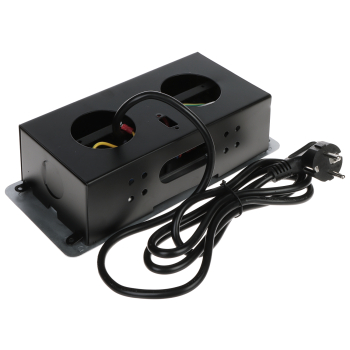 LISTWA ZASILAJĄCA MEBLOWA FPS-2S2U/CABLE (2 GNIAZDA + 2  USB)