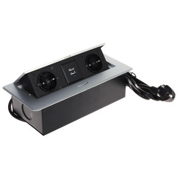 LISTWA ZASILAJĄCA MEBLOWA FPS-2S2U/CABLE (2 GNIAZDA + 2  USB)