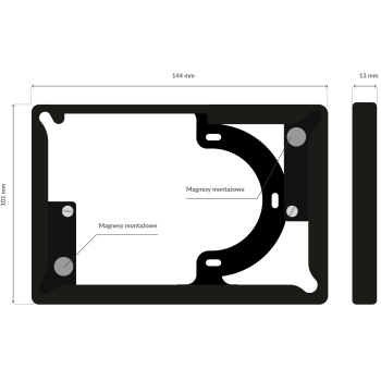 RAMKA MONTAŻOWA FRAME-PANEL-M-B/BLEBOX