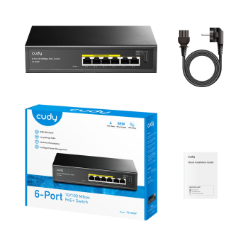 SWITCH POE FS1006P 4-PORTOWY CUDY