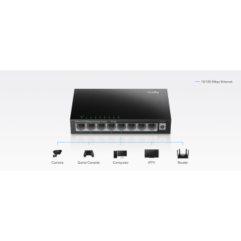 SWITCH   FS108 8-PORTOWY CUDY