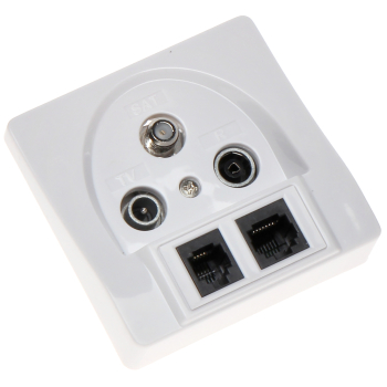 GNIAZDO KOŃCOWE GAR-SAT/2RJ R-TV SAT+RJ45+RJ11