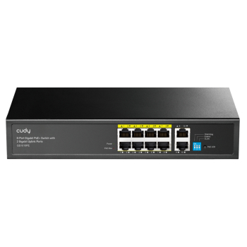 SWITCH POE GS1010PE 8-PORTOWY + 2X UPLINK CUDY