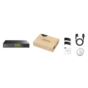 SWITCH POE GS2008PS2 8-PORTOWY + 2X SFP CUDY