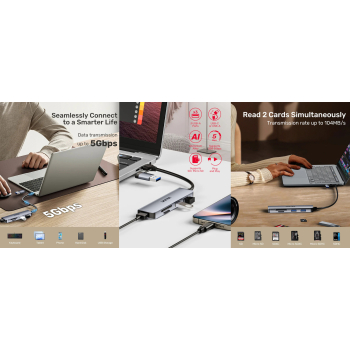 HUB USB 3.0 H1320AGY01 USB-A/USB-C UNITEK
