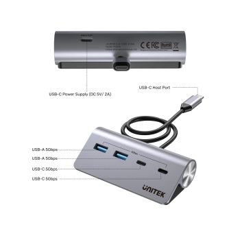 HUB USB 3.0 H1337AGY01 30 cm UNITEK