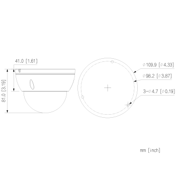 KAMERA WANDALOODPORNA AHD, HD-CVI, HD-TVI, PAL HAC-HDBW2501E-0280B-S2 - 5 Mpx 2.8 mm DAHUA