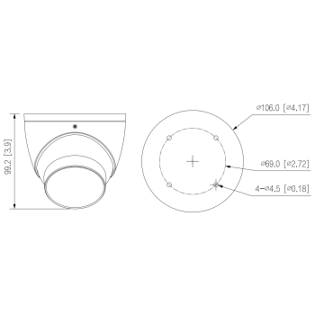 KAMERA AHD, HD-CVI, HD-TVI, PAL HAC-HDW1200T-IL-A-0280B-S6 - 1080p 2.8 mm DAHUA