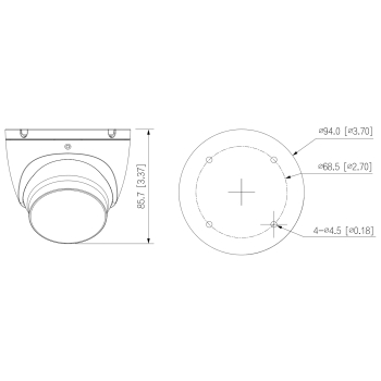 KAMERA AHD, HD-CVI, HD-TVI, PAL HAC-HDW1200TLM-IL-A-0280B-S6-BLACK - 1080p 2.8 mm DAHUA