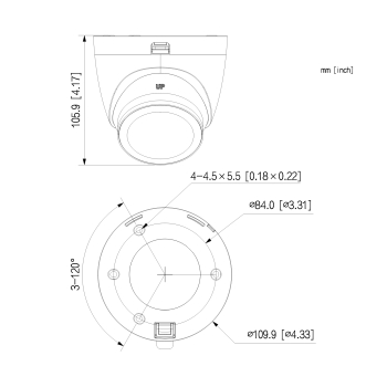 KAMERA AHD, HD-CVI, HD-TVI, PAL HAC-HDW1200TQ-IL-T-0280B-DIP Smart Dual Light Two-way Talk - 1080p 2.8 mm DAHUA