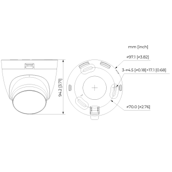KAMERA AHD, HD-CVI, HD-TVI, CVBS HAC-HDW1509TLQ-A-LED-0280B-S3 Full-Color - 5 Mpx 2.8 mm DAHUA