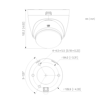 KAMERA AHD, HD-CVI, HD-TVI, PAL HAC-HDW1549X-IL-A-PRO-0280B-DIP WizColor - 5 Mpx 2.8 mm DAHUA