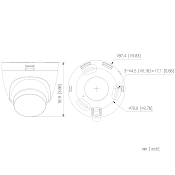 KAMERA AHD, HD-CVI, HD-TVI, PAL HAC-HDW1801CLQ-IL-A-0280B-S3-DIP Smart Dual Light - 4K UHD 2.8 mm DAHUA