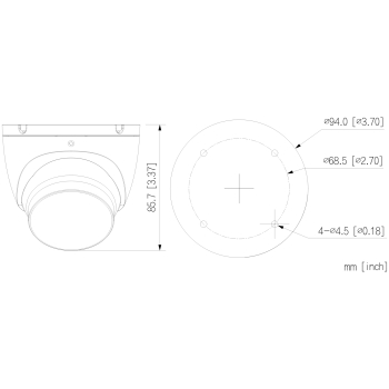 KAMERA AHD, HD-CVI, HD-TVI, PAL HAC-HDW1801TLM-IL-A-0280B-S3-DIP Smart Dual Light - 8 Mpx 4K UHD 2.8 mm DAHUA