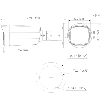 KAMERA AHD, HD-CVI, HD-TVI, CVBS HAC-HFW1239TM-A-LED-0360B-S3 Full-Color - 1080p 3.6 mm DAHUA