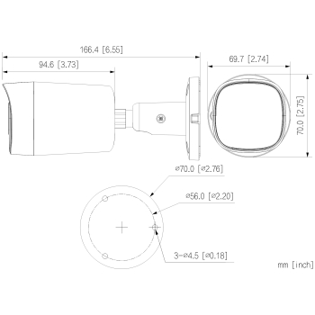 KAMERA AHD, HD-CVI, HD-TVI, PAL HAC-HFW1500RM-IL-A-0280B-S3-DIP - 5 Mpx 2.8 mm <LI /> Smart Dual Light DAHUA