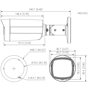 KAMERA AHD, HD-CVI, HD-TVI, PAL HAC-HFW1500TH-IL-A-0360B-S3-DIP Smart Dual Light - 5 Mpx 3.6 mm DAHUA