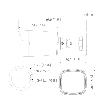 KAMERA AHD, HD-CVI, HD-TVI, PAL HAC-HFW1500TLM-0280B-S3-DIP - 5 Mpx 2.8 mm DAHUA
