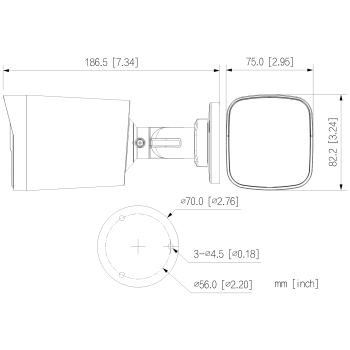 KAMERA AHD, HD-CVI, HD-TVI, PAL HAC-HFW1549X-IL-A-PRO-0280B-DIP WizColor - 5 Mpx 2.8 mm DAHUA