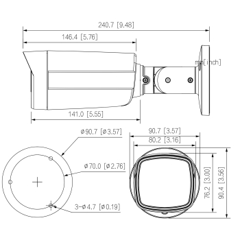 KAMERA AHD, HD-CVI, HD-TVI, PAL HAC-HFW1801TH-IL-A-0360B-S3-DIP Smart Dual Light - 4K UHD 3.6 mm DAHUA
