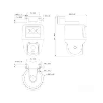 KAMERA AHD, HD-CVI, HD-TVI, CVBS SZYBKOOBROTOWA ZEWNĘTRZNA HAC-PTS1500C-E2-IL-A-0280B/0600B Smart Dual Light - 1080p 2.8 mm / 6.0 mm DAHUA