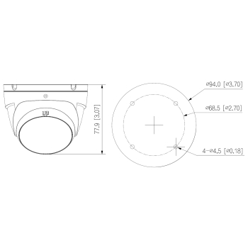KAMERA AHD, HD-CVI, HD-TVI, PAL HAC-T2A21-U-0280B - 1080p 2.8 mm DAHUA