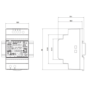 ZASILACZ IMPULSOWY HDR-60-12 MEAN WELL