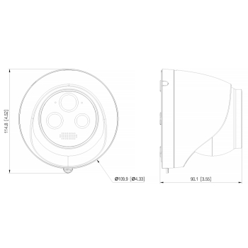 HYBRYDOWA KAMERA TERMOWIZYJNA IP HY-FT431LDP-TD1F4-MB 1.2 mm, 4 Mpx 4.0 mm WISUALARM