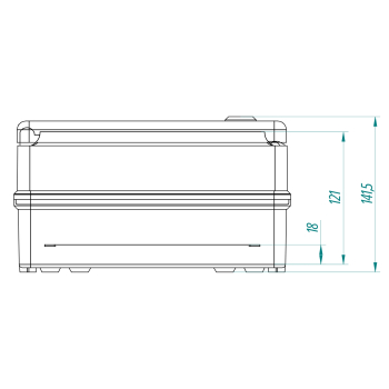 OBUDOWA HERMETYCZNA INDUSTRIAL/252X352X142/SR1-TR/EPN 252 x 352 x 142 mm Elektro-Plast Nasielsk