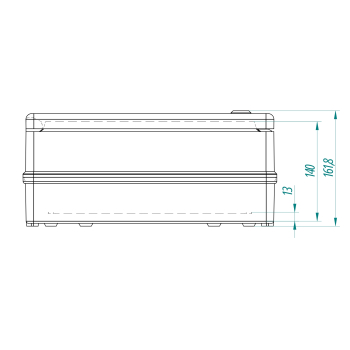 OBUDOWA HERMETYCZNA INDUSTRIAL/356X456X162/SR3/EPN 356 x 456 x 162 mm Elektro-Plast Nasielsk