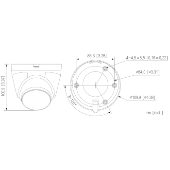 KAMERA IP IPC-HDW1439V-A-IL-0280B-BLACK Smart Dual Light - 4 Mpx 2.8 mm DAHUA