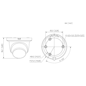 KAMERA IP IPC-HDW2449TM-S-IL-0360B Smart Dual Light WizSense - 4 Mpx 3.6 mm DAHUA