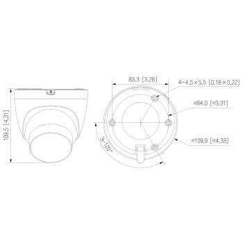 KAMERA IP IPC-HDW2849T-S-LED-0280B-PRO WizSense WizColor - 8 Mpx 2.8 mm DAHUA