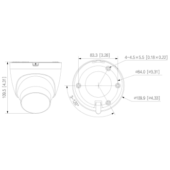 KAMERA IP IPC-HDW2849T-S-LED-0360B-PRO WizSense WizColor - 8 Mpx 3.6 mm DAHUA