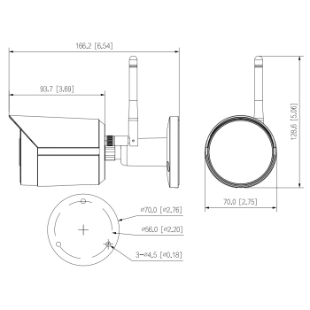 KAMERA IP IPC-HFW1230DS-SAW-0280B Wi-Fi - 1080p 2.8 mm DAHUA