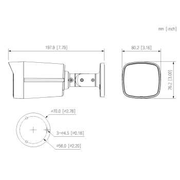 KAMERA IP IPC-HFW2449TL-S-LED-0600B-PRO WizSense WizColor - 4 Mpx 6 mm DAHUA