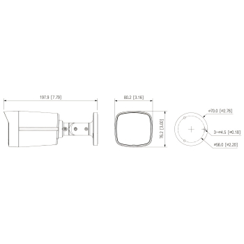 KAMERA IP IPC-HFW2849TL-S-LED-0280B-PRO-BLACK WizSense WizColor - 8 Mpx 4K UHD 2.8 mm DAHUA